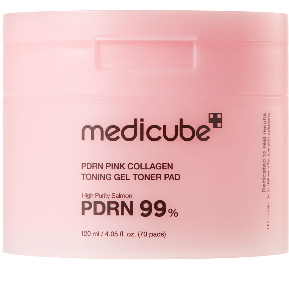 PDRN Pink Collagen Toning Gel Toner Pads, 70-Pack