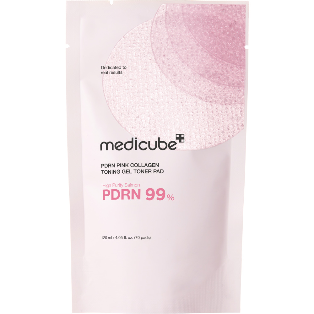 PDRN Pink Collagen Toning Gel Toner Pads, 70-Pack