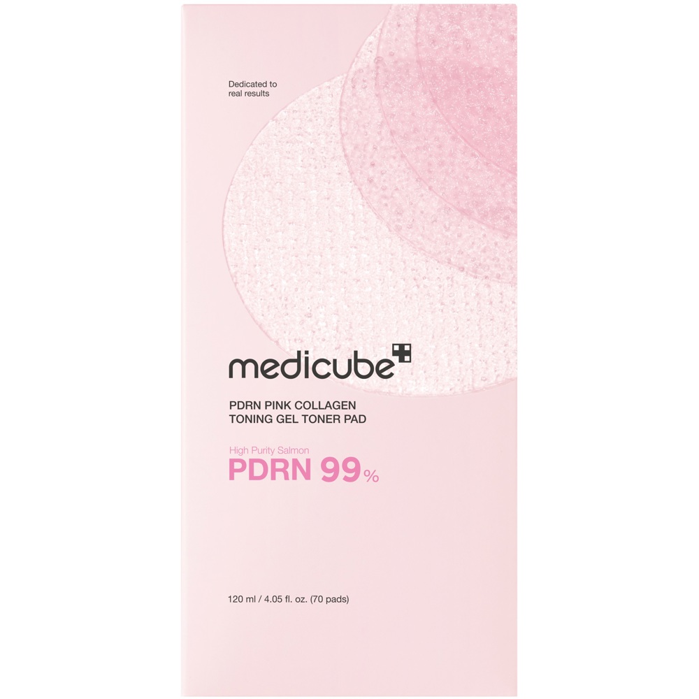 PDRN Pink Collagen Toning Gel Toner Pads, 70-Pack