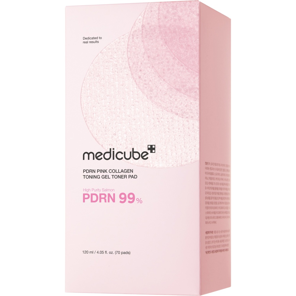 PDRN Pink Collagen Toning Gel Toner Pads, 70-Pack