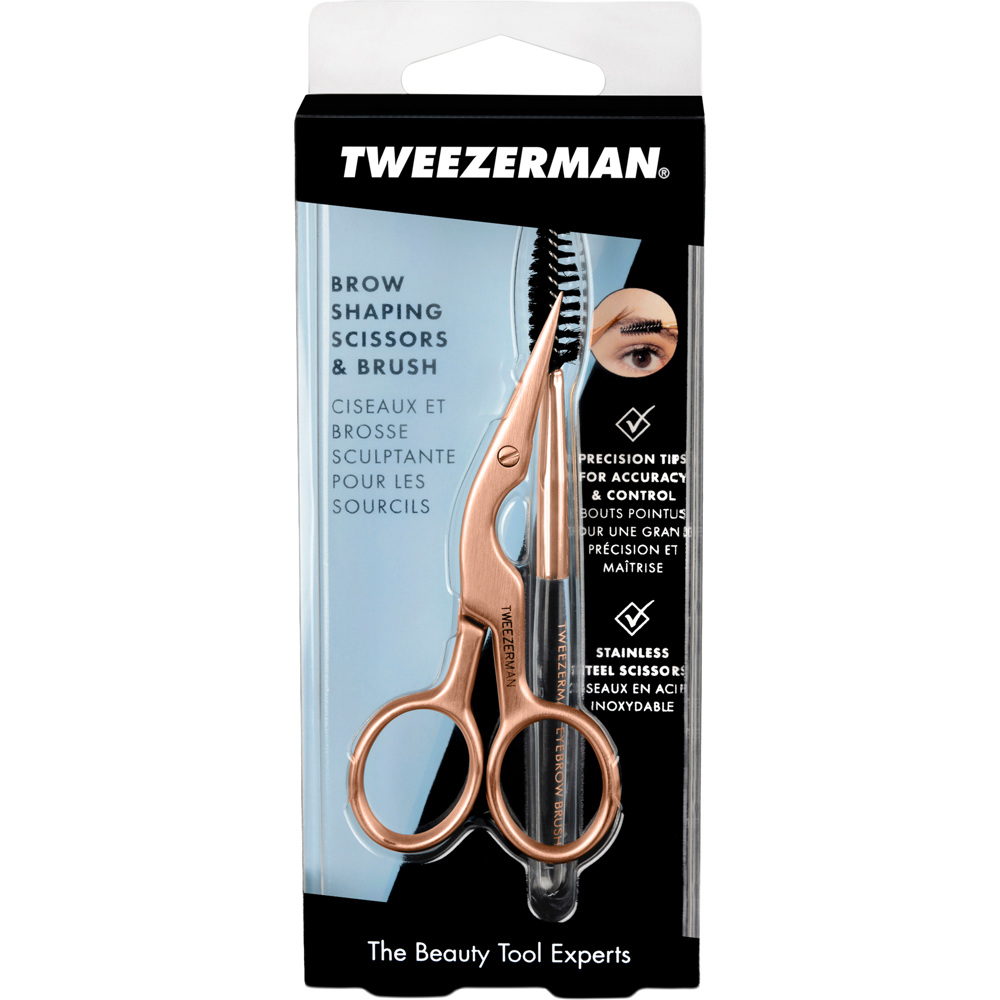 Rose Gold Brow Shaping Scissors & Brush