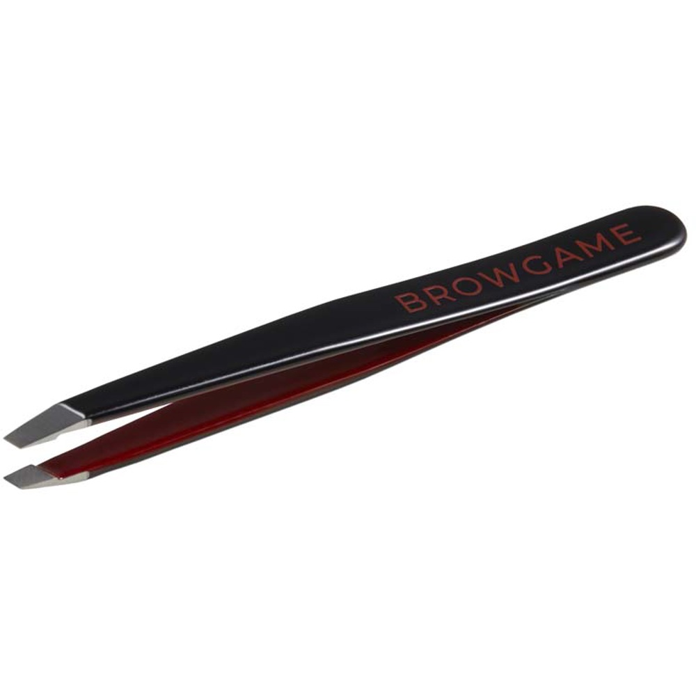 Signature Tweezer Slanted, Black & Red